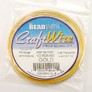 BEADSMITH 金色方線 18G